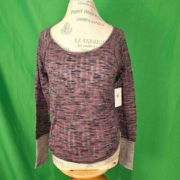 NWT We The Free People Womens Spaced Out Long Sleeve Top Sweater‎ Medium - Picture 1 of 6